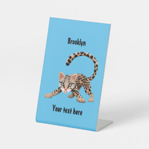 Expositor En L Ilustracion de personalizado de ocelot de Cute