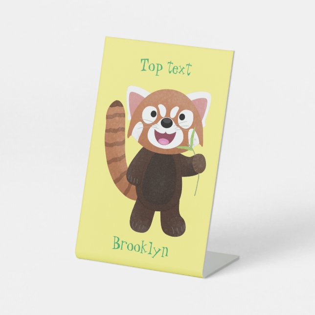 Expositor En L Ilustracion de personalizado de panda rojo (Anverso)