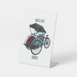Expositor En L Ilustracion de personalizado de rickshaw en bicicl