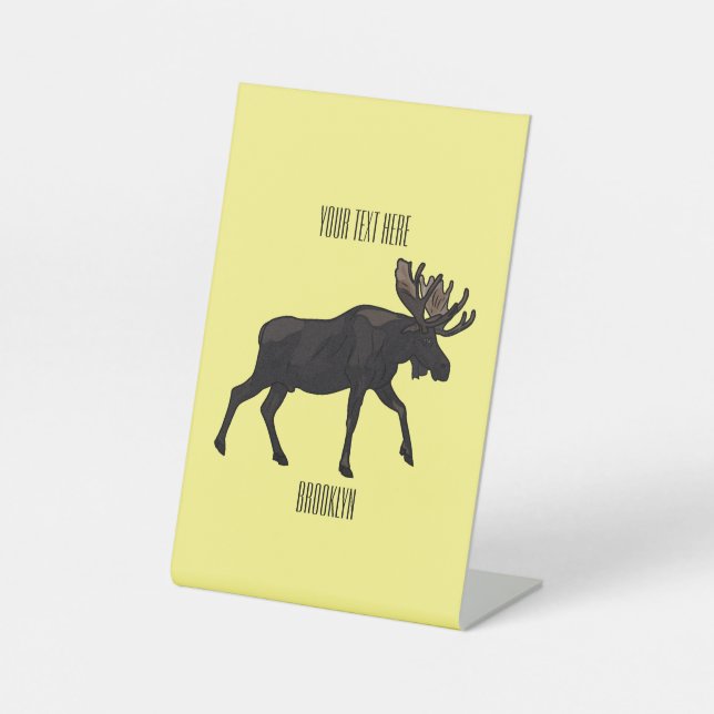 Expositor En L Ilustracion Moose personalizado (Anverso)