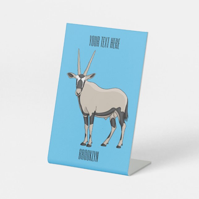 Expositor En L Ilustracion Oryx personalizado (Anverso)