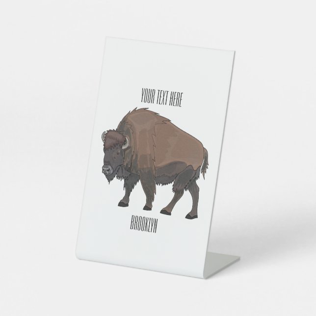 Expositor En L Ilustracion personalizado Bison (Anverso)