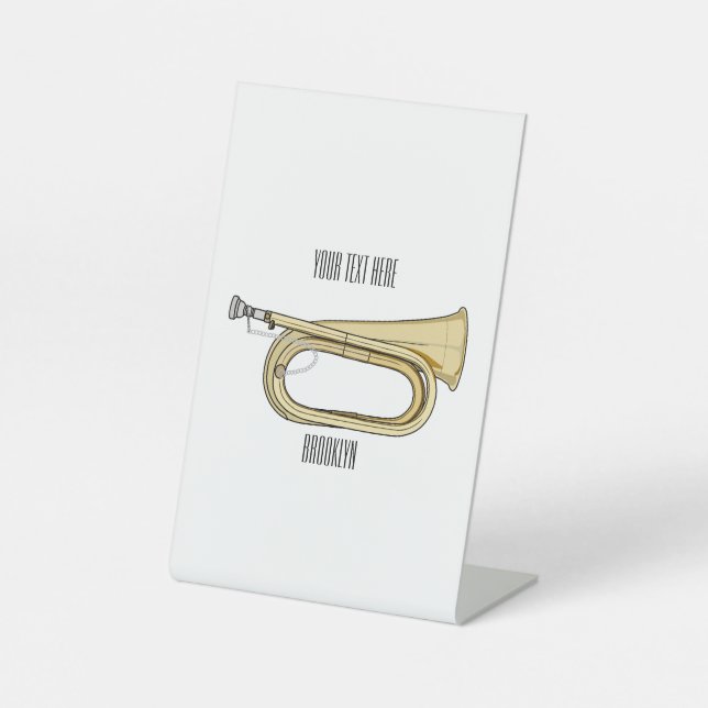 Expositor En L Ilustracion personalizado Bugle (Anverso)