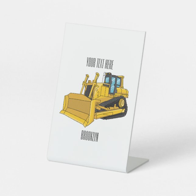 Expositor En L Ilustracion personalizado Bulldozer (Anverso)
