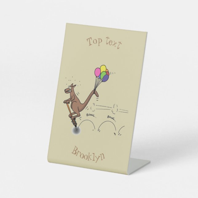 Expositor En L Ilustracion personalizado canguro del humor austra (Anverso)