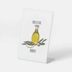 Expositor En L Ilustracion personalizado de aceite de oliva