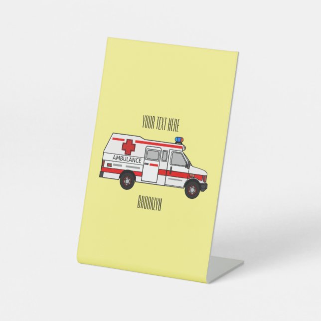 Expositor En L Ilustracion personalizado de ambulancia (Anverso)