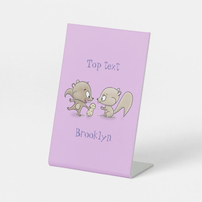 Expositor En L Ilustracion personalizado de ardillas graciosas (Anverso)