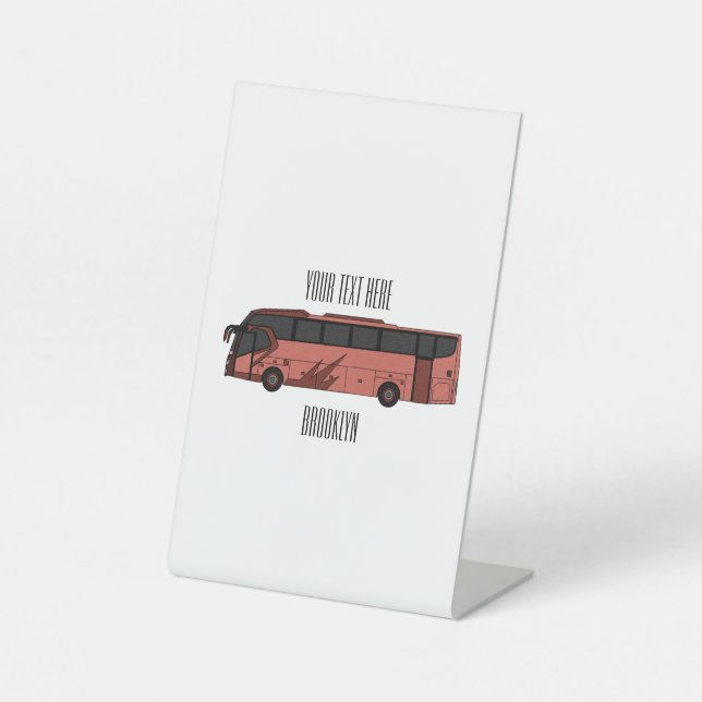 Expositor En L Ilustracion personalizado de autobús (Anverso)
