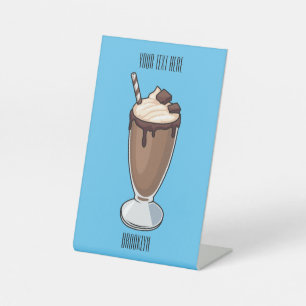 Expositor En L Ilustracion personalizado de batido de chocolate