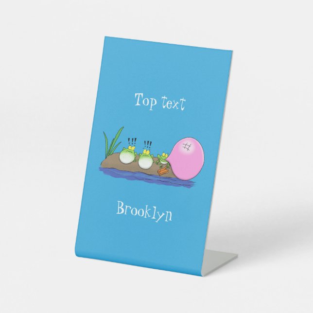 Expositor En L Ilustracion personalizado de bblegum de ranas grac (Anverso)