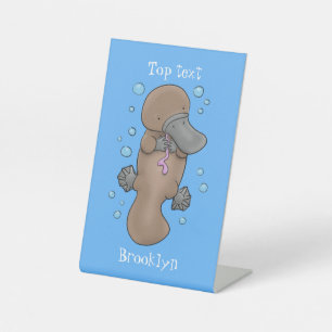 Expositor En L Ilustracion personalizado de bebé de plaquypus fel