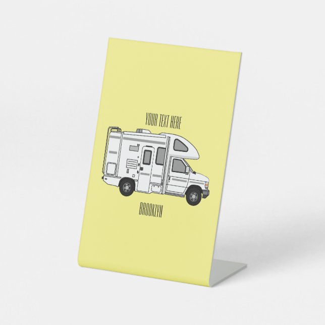 Expositor En L Ilustracion personalizado de Campervan (Anverso)