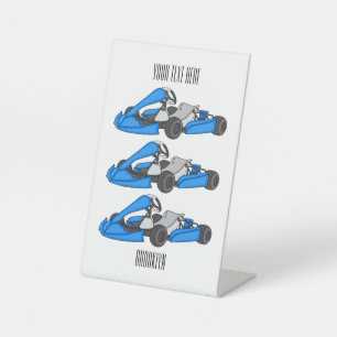 Expositor En L Ilustracion personalizado de carreras de Kart