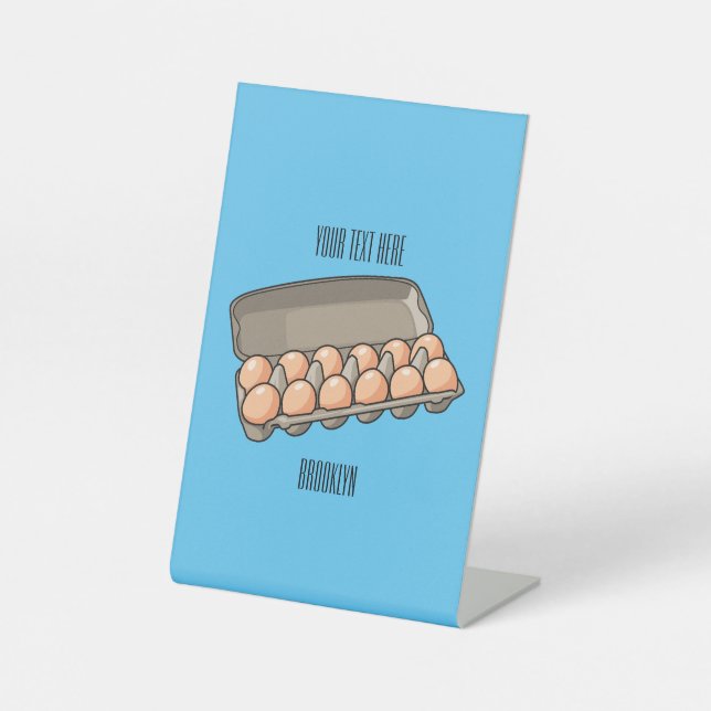 Expositor En L Ilustracion personalizado de cartón de huevo (Anverso)