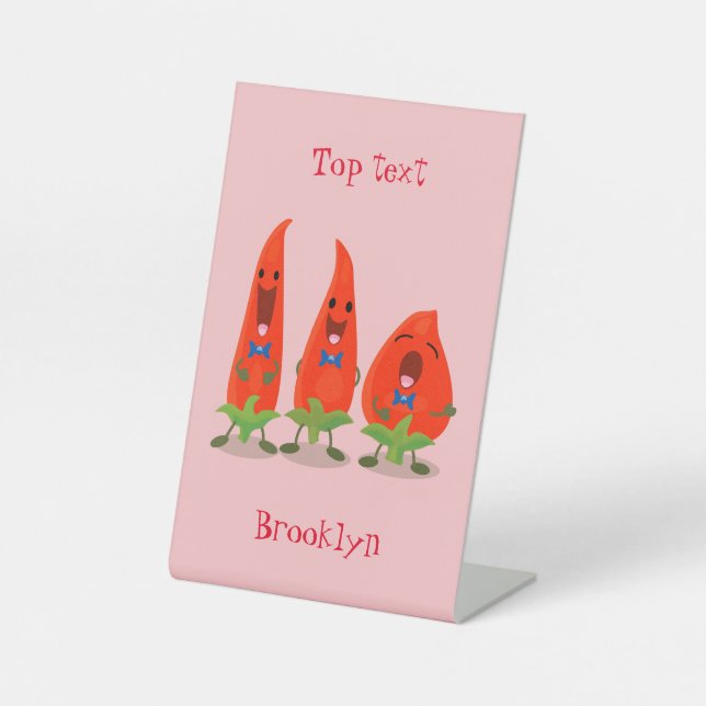 Expositor En L Ilustracion personalizado de chiles cantantes (Anverso)