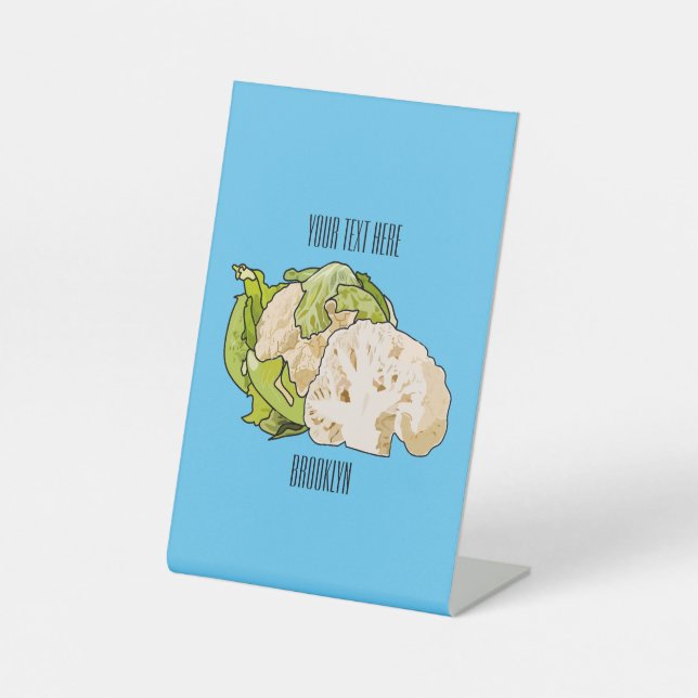 Expositor En L Ilustracion personalizado de coliflor (Anverso)