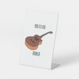 Expositor En L Ilustracion personalizado de guitarra acústica