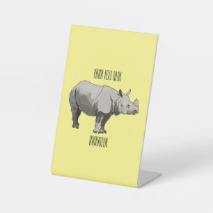 Expositor En L Ilustracion personalizado de Javan rhinoceros