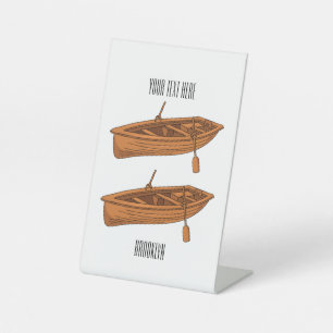Expositor En L Ilustracion personalizado de lancha dorada