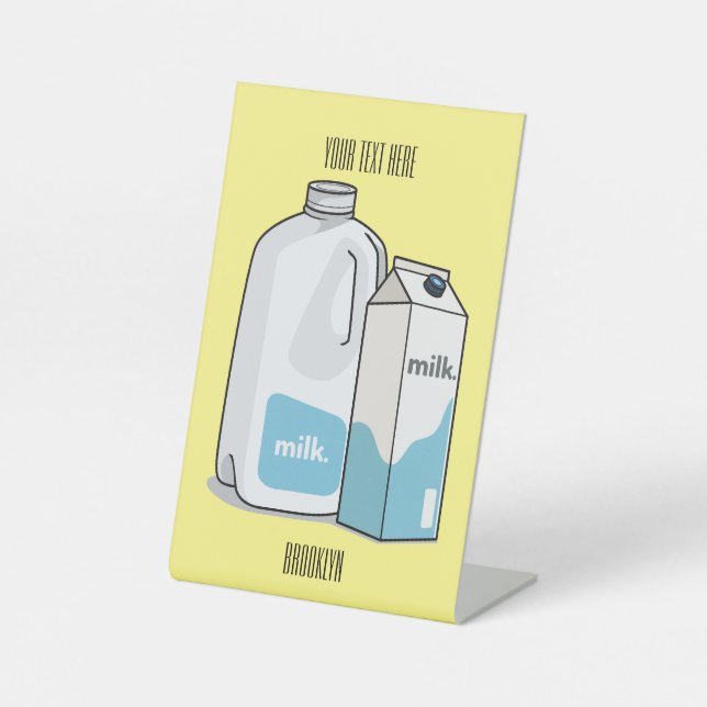 Expositor En L Ilustracion personalizado de leche (Anverso)