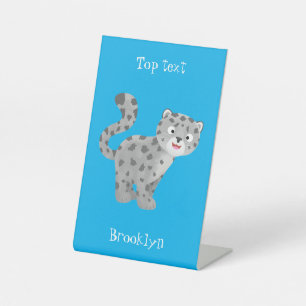 Expositor En L Ilustracion personalizado de leopardo de las nieve