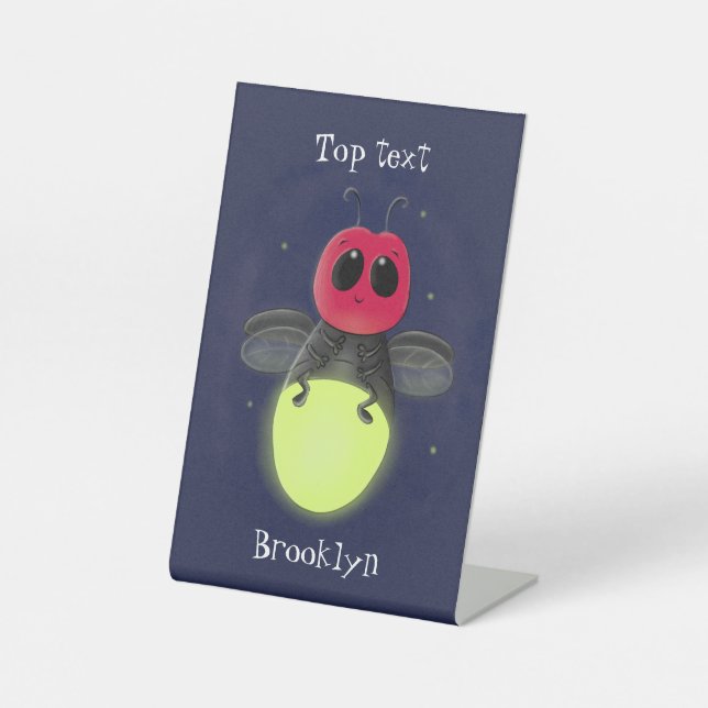 Expositor En L Ilustracion personalizado de luciérnaga de bichos  (Anverso)