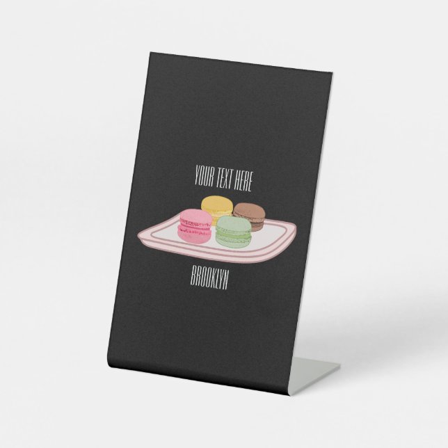 Expositor En L Ilustracion personalizado de Macaron (Anverso)