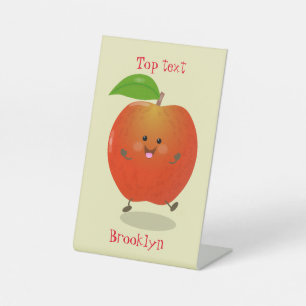 Expositor En L Ilustracion personalizado de manzana bailando a la