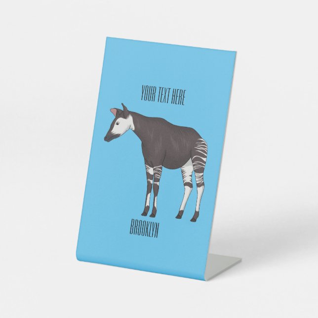 Expositor En L Ilustracion personalizado de Okapi (Anverso)