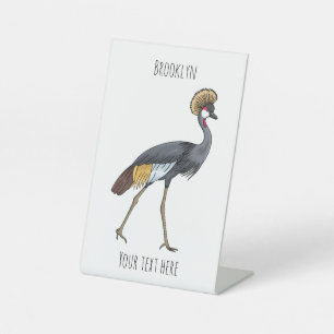 Expositor En L Ilustracion personalizado de pájaro grullo coronad
