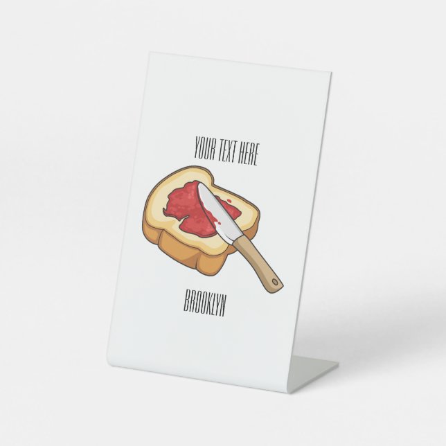 Expositor En L Ilustracion personalizado de pan y mermelada (Anverso)