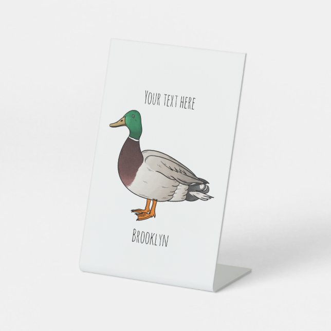 Expositor En L Ilustracion personalizado de pato mallard (Anverso)