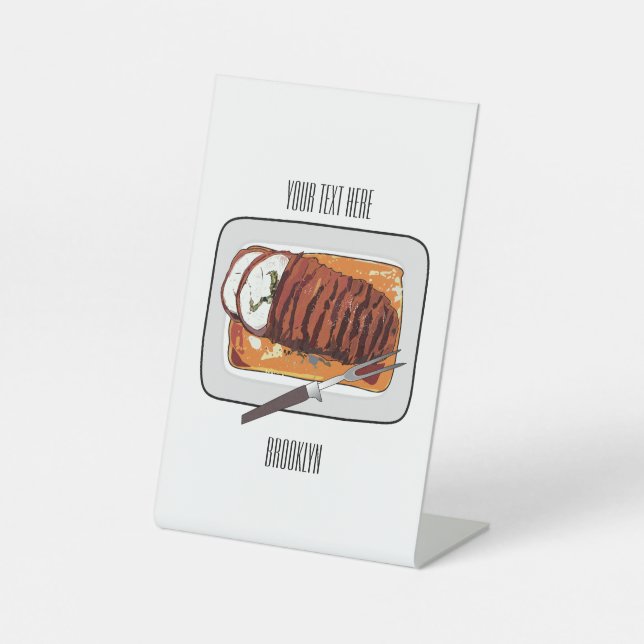 Expositor En L Ilustracion personalizado de pavo asado (Anverso)
