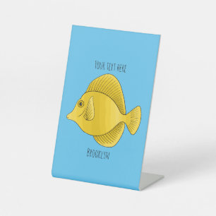 Expositor En L Ilustracion personalizado de pescado tango amarill