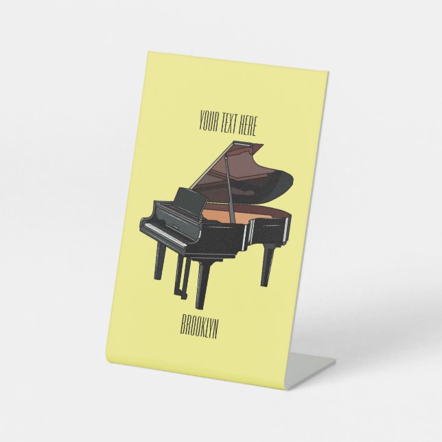 Expositor En L Ilustracion personalizado de piano (Anverso)