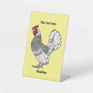 Expositor En L Ilustracion personalizado de pollo de Sebright