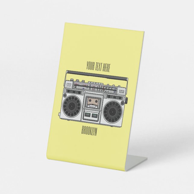 Expositor En L Ilustracion personalizado de radio (Anverso)