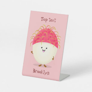 Expositor En L Ilustracion personalizado de rambután rosa suave
