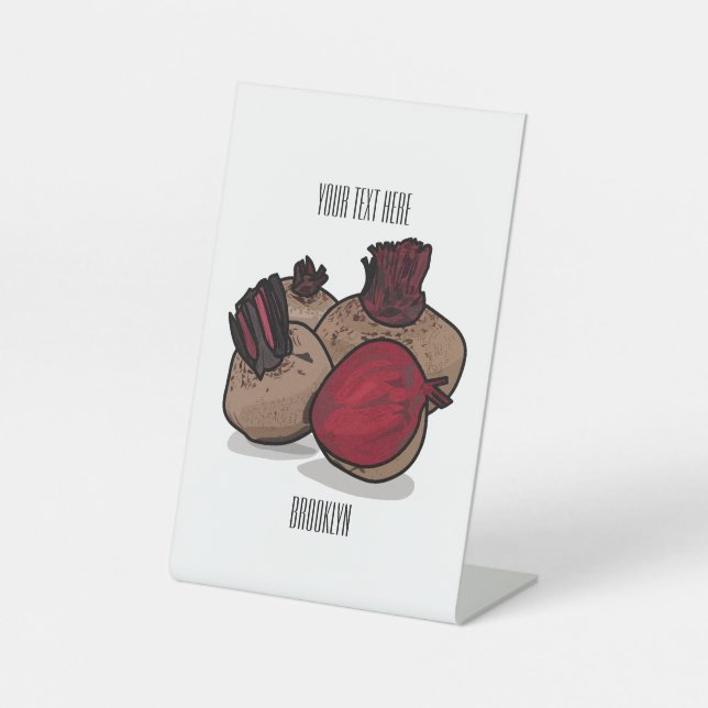 Expositor En L Ilustracion personalizado de remolacha (Anverso)