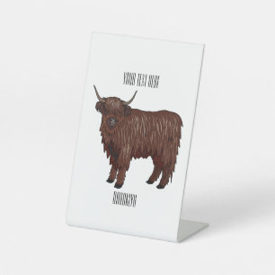 Expositor En L Ilustracion personalizado de vaca de Highland
