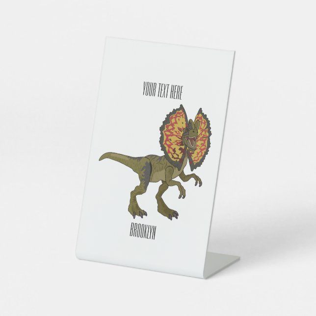 Expositor En L Ilustracion personalizado Dilophosaurus (Anverso)