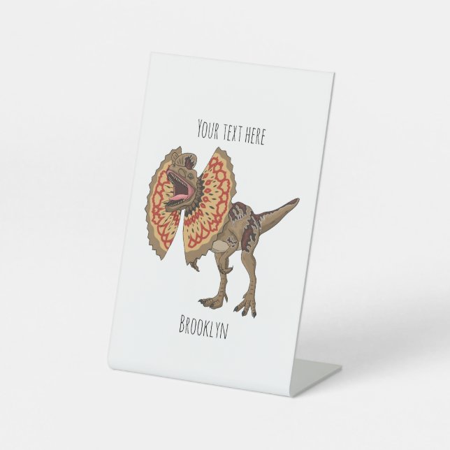 Expositor En L Ilustracion personalizado Dilophosaurus (Anverso)