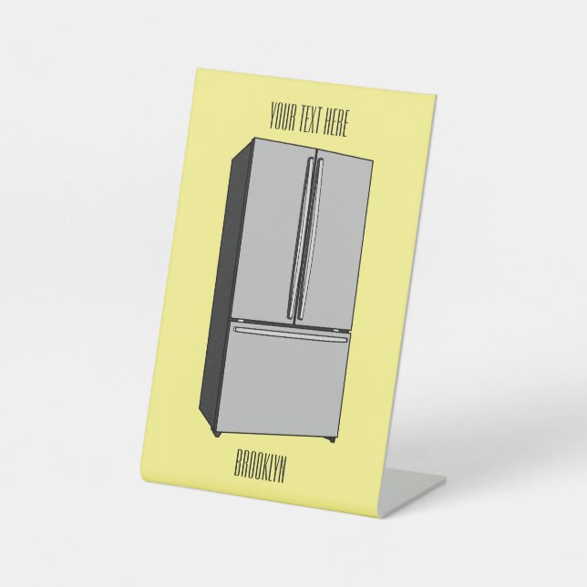 Expositor En L Ilustracion personalizado frigorífico de puerta fr (Anverso)