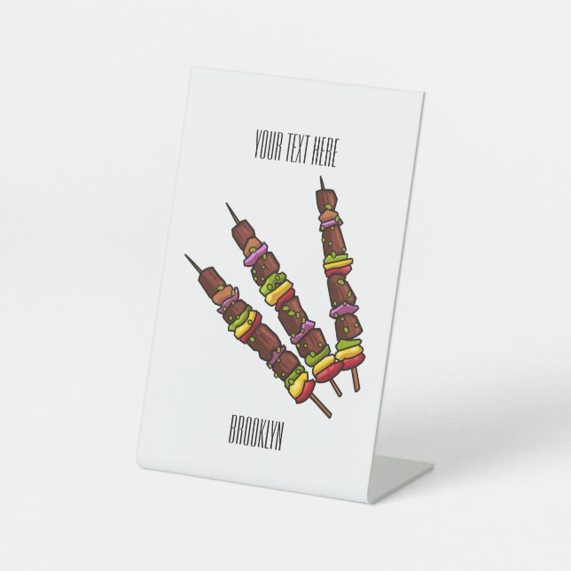 Expositor En L Ilustracion personalizado kebab o kabob (Anverso)