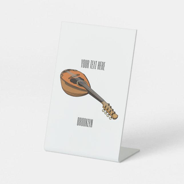Expositor En L Ilustracion personalizado Mandolin (Anverso)