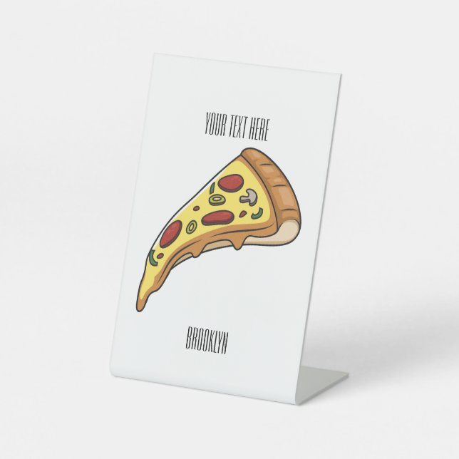 Expositor En L Ilustracion personalizado Pizza (Anverso)