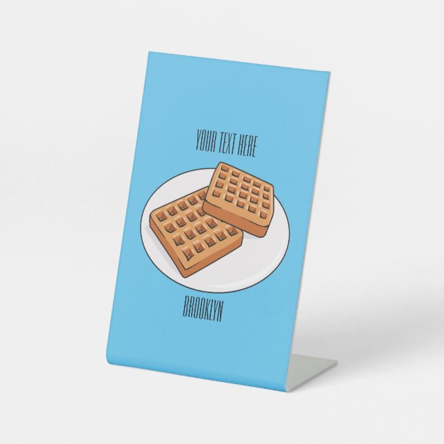 Expositor En L Ilustracion Waffle personalizado (Anverso)
