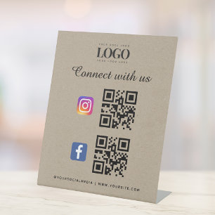 Expositor En L Imagen de Facebook con el logotipo Qr Code de Kraf