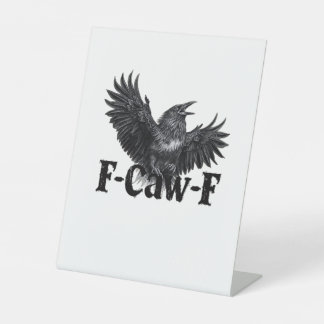 Expositor En L Impresión de arte de cuervo enojado F-Caw-F Arte g